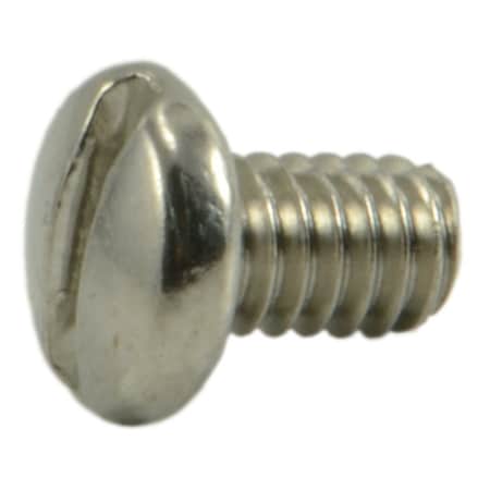 Midwest Fastener #1-72 x 1/8 in Slotted Pan Machine Screw, Plain 18-8 Stainless Steel, 25 PK 64091